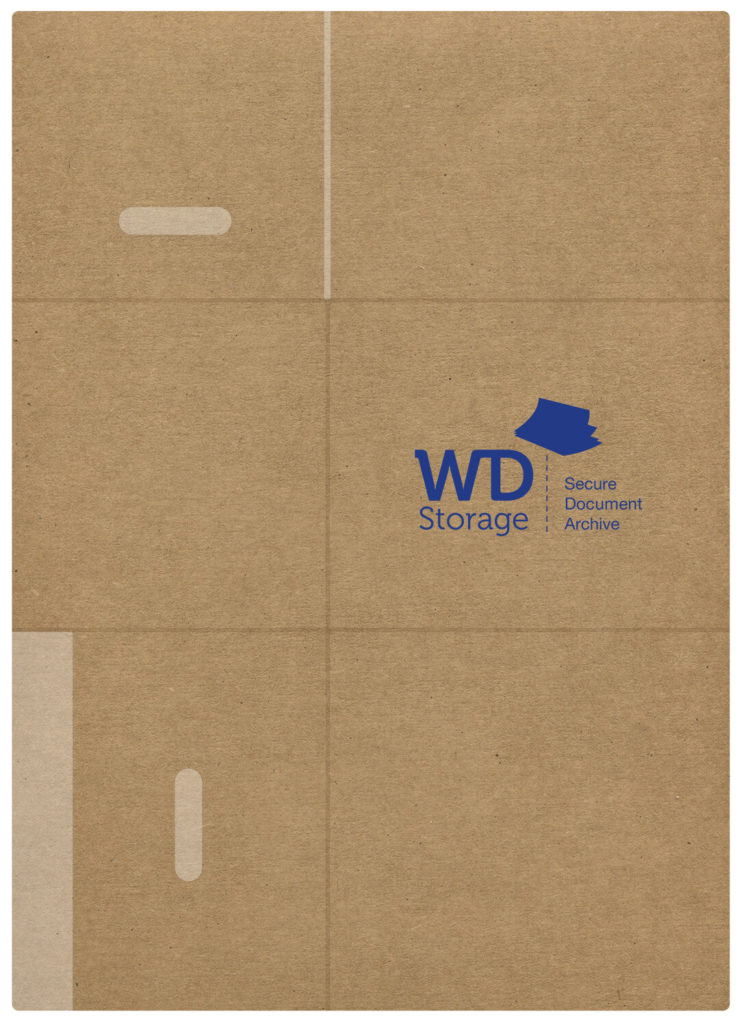 Flatpack document storage box